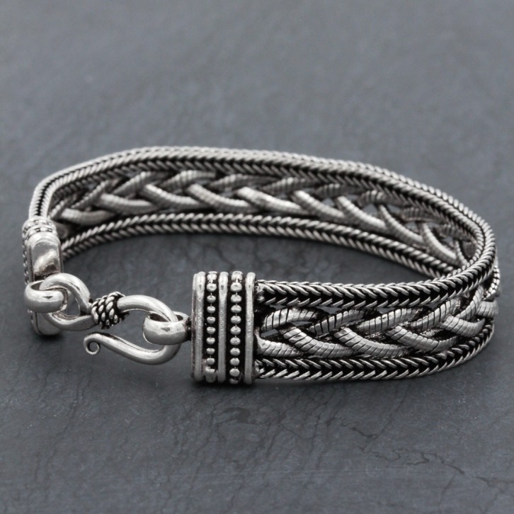 Bracelet en argent snake Kaleen