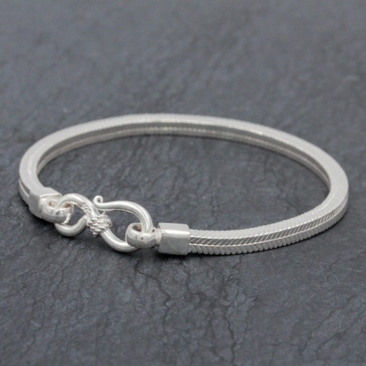 Bracelet en argent snake carré 3mm