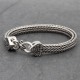 Bracelet en argent Snake Platonique coeur