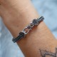 Bracelet en argent Snake Platonique coeur