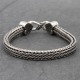 Bracelet en argent Snake Platonique coeur