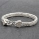 Bracelet en argent Snake Platonique coeur