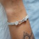 Bracelet en argent Snake Platonique coeur