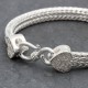 Bracelet en argent Snake Platonique coeur