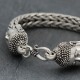 Bracelet en argent snake Bouddha Tête de Bouddha