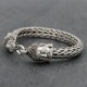 Bracelet en argent snake Bouddha Tête de Bouddha