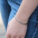 Bracelet en argent Snake Little Bouddha Petite Tête de Bouddha