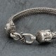 Bracelet en argent Snake Little Bouddha Petite Tête de Bouddha