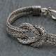 Bracelet en argent snake Le noeud plat