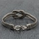 Bracelet en argent snake Le noeud plat