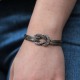 Bracelet en argent snake Le noeud plat