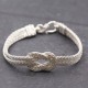 Bracelet en argent snake Le noeud plat