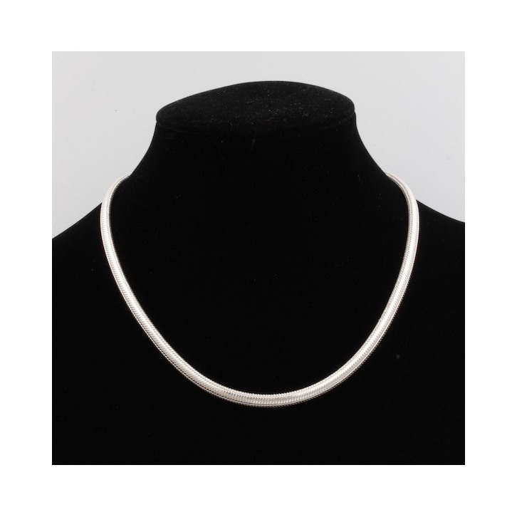 Collier en argent snake 1/2 rond 5mm