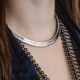 Collier en argent snake plat 9,5mm