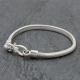 Bracelet en argent snake 1/2 rond 4mm