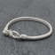 Bracelet en argent snake 1/2 rond 4mm