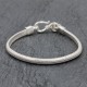 Bracelet en argent snake 1/2 rond 4mm