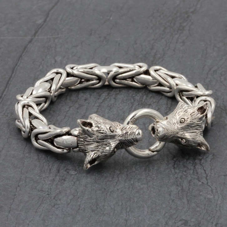 Bracelet en argent snake Grand Loup