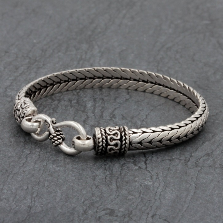 Bracelet en argent snake Leila