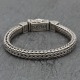 Bracelet en argent snake Lotus