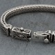 Bracelet en argent snake Lotus