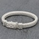 Bracelet en argent snake Lotus