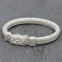 Bracelet en argent snake Lotus