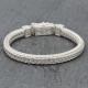 Bracelet en argent snake Lotus