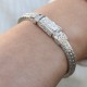 Bracelet en argent snake Lotus