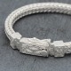 Bracelet en argent snake Lotus