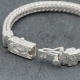 Bracelet en argent snake Lotus