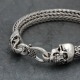 Bracelet en argent snake Demi Yama tête de mort