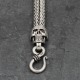 Bracelet en argent snake Demi Yama tête de mort