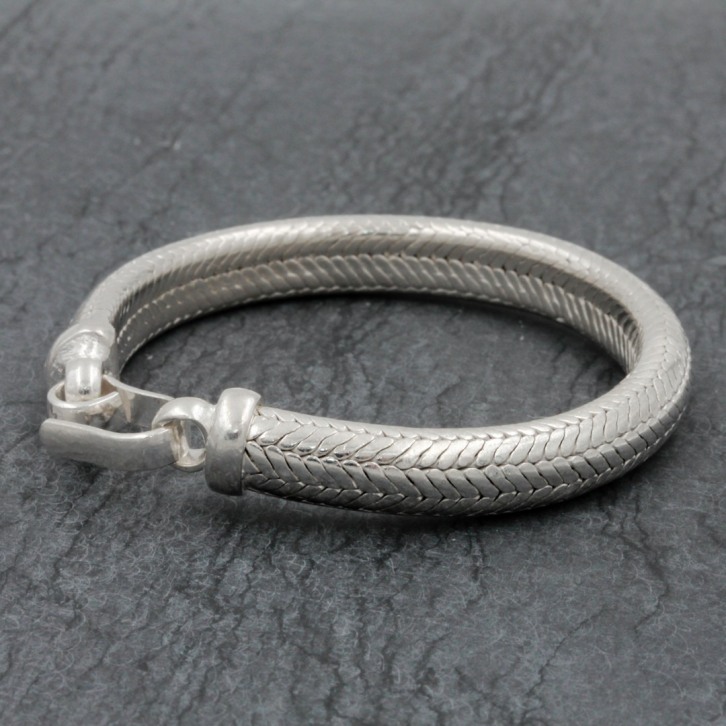 Bracelet en argent Snake 1/2 Rond 8mm