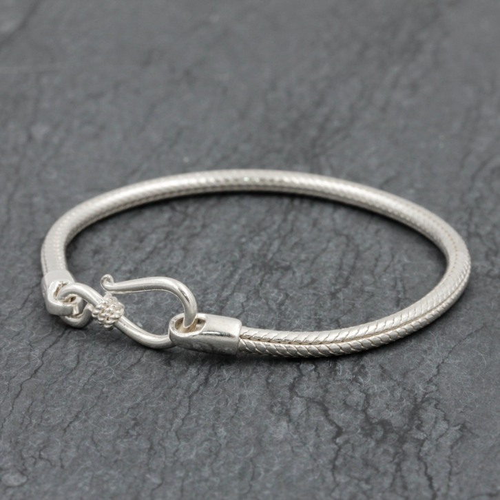 Bracelet femme en argent 3,3mm serpent plat