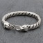 Bracelet en argent snake Le Rajah tête de félin