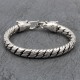 Bracelet en argent snake Le Rajah tête de félin