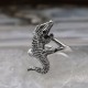 Bague en argent crocodile