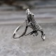 Bague en argent crocodile