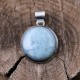 Pendentif en argent et pierre larimar