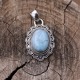 Pendentif en argent et pierre larimar