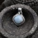 Pendentif en argent et pierre larimar