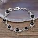 Bracelet en argent et pierre onyx