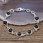 Bracelet en argent et pierre onyx