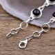 Bracelet en argent et pierre onyx