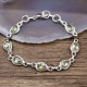 Bracelet en argent et pierre péridot