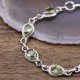 Bracelet en argent et pierre péridot
