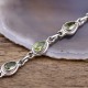 Bracelet en argent et pierre péridot