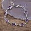 Bracelet en argent et pierre améthyste