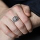 Bague d'exception en argent et pierres marcassites